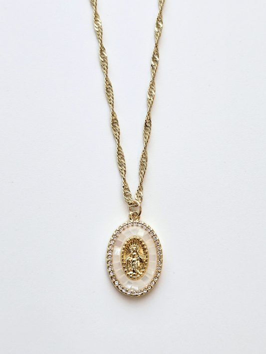 052 | pearl Lady Guadalupe necklace
