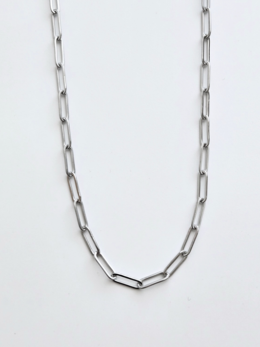 080 | silver paperclip chain