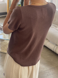 Pointelle Babe Tee | Chocolate