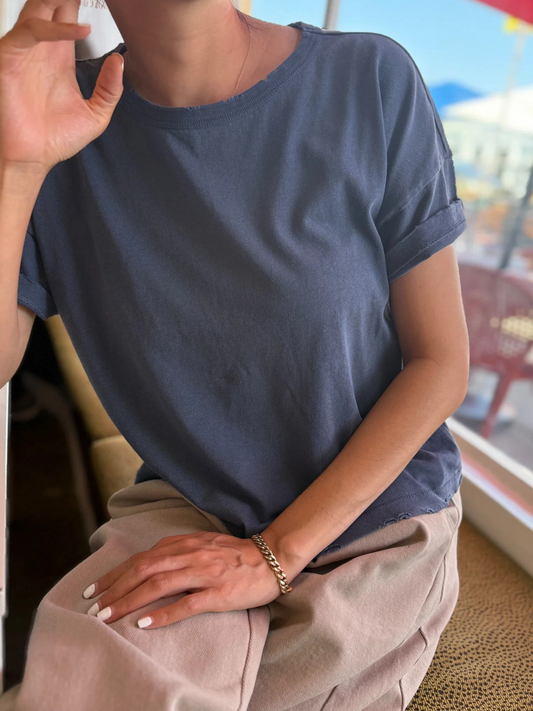 Fille Tee | Vintage Navy