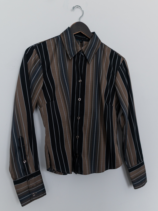 VINTAGE by TUU | O/N Stripped Shirt (XS-S)