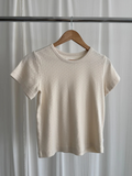 Pointelle Babe Tee | Naturel