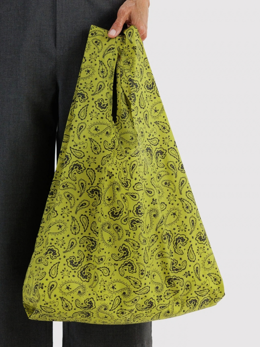 Standard Baggu Chartreuse Paisley
