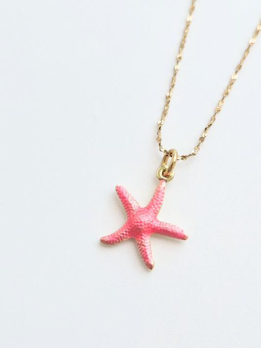 148 | pink starfish necklace