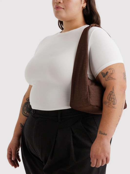 Small Nylon Meringue Bag Coffee