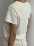 Pointelle Babe Tee | Naturel
