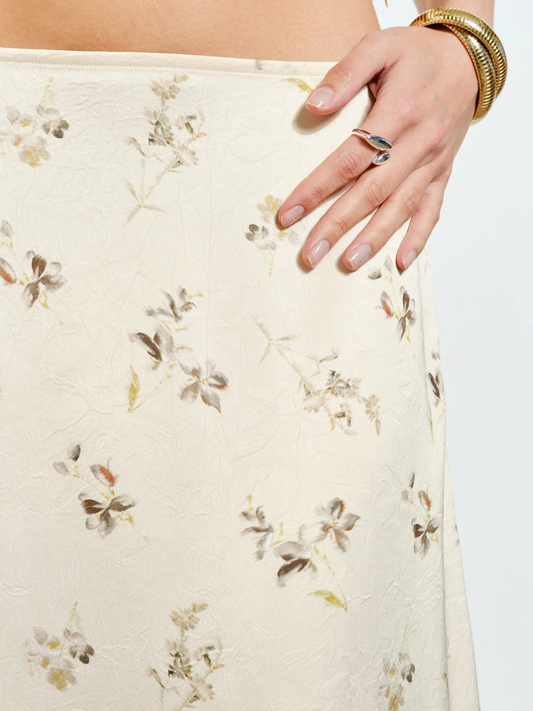 Emily Skirt Butter Yellow Floral
