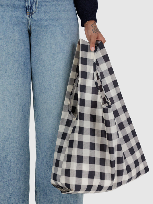 Standard Baggu | Black & White Big Check