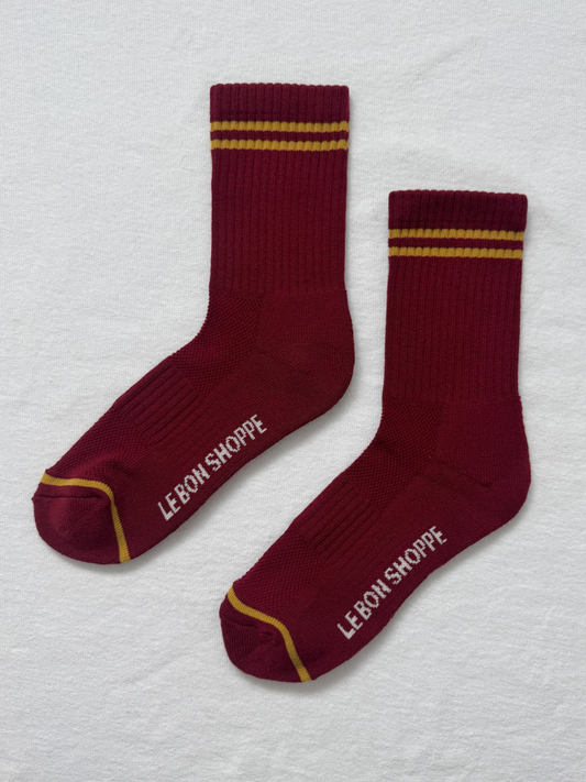 Boyfriend Socks | Cardinal