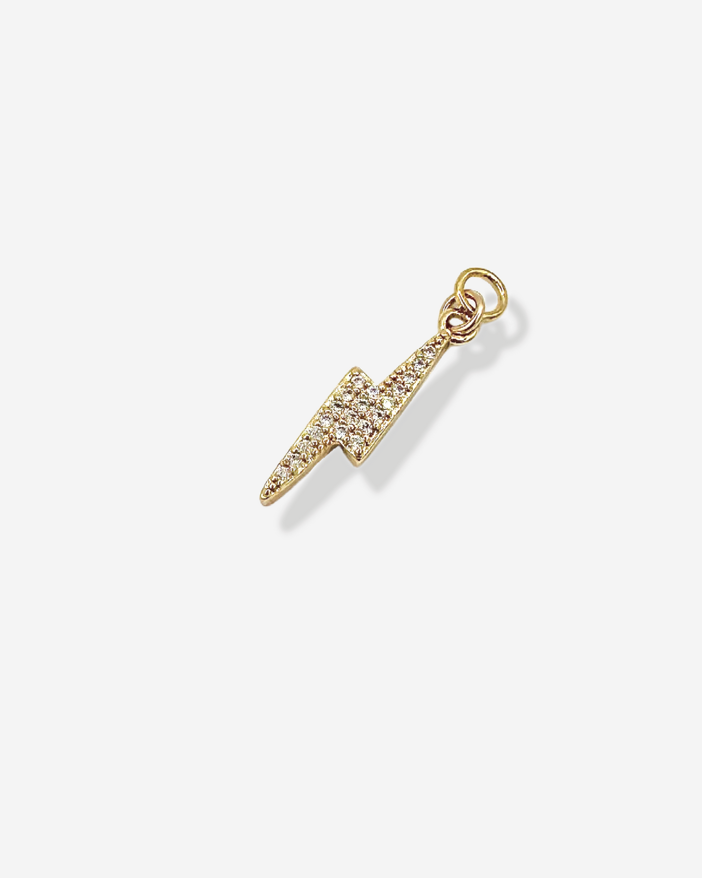 GOLDIE | Pavé Lightning Hoop Charm