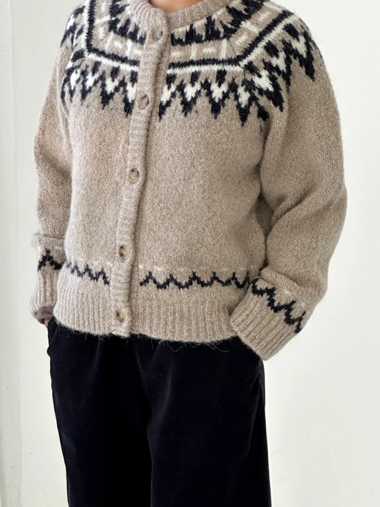 Alpaca Cabin Cardigan | Beige