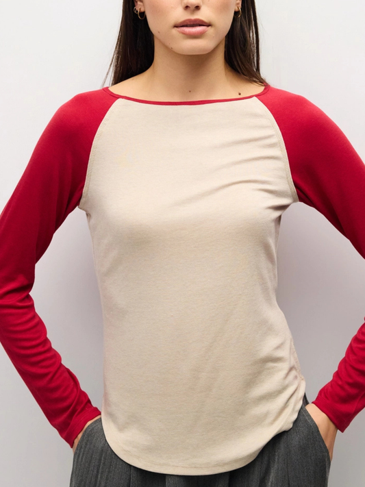 Jillian Top Red-Taupe