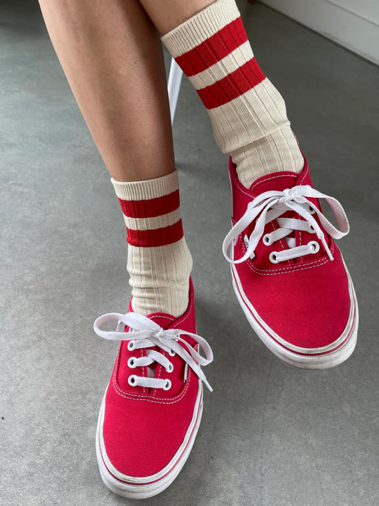 Her Socks Varsity | Red