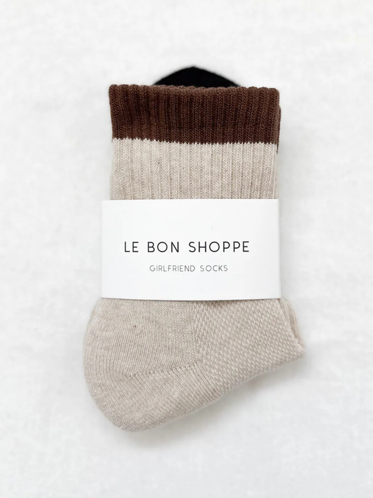 Colour Block Girlfriend Socks | Black Coffee