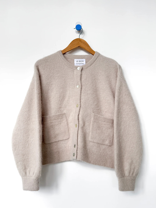 Amélie Alpaca Cardigan | Smoke
