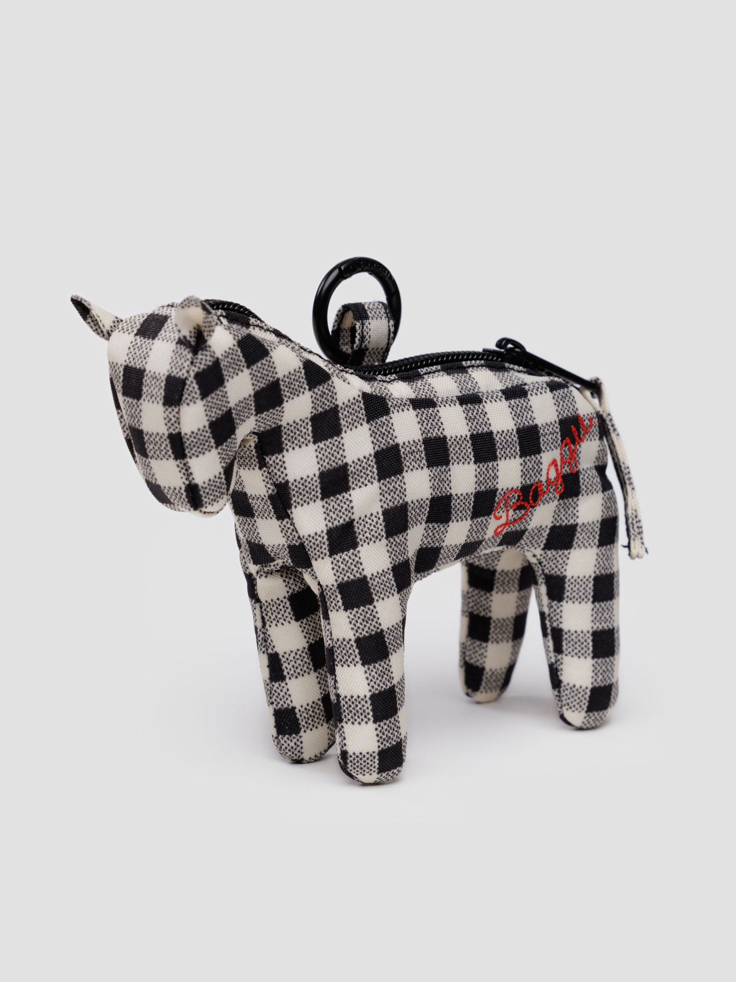 Horse Charm | Black & White Gingham