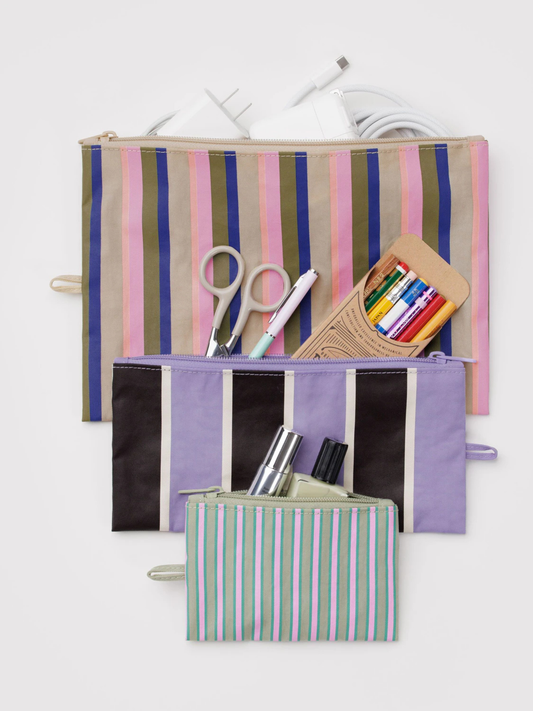 Flat Pouch Set Candy Shop Stripe