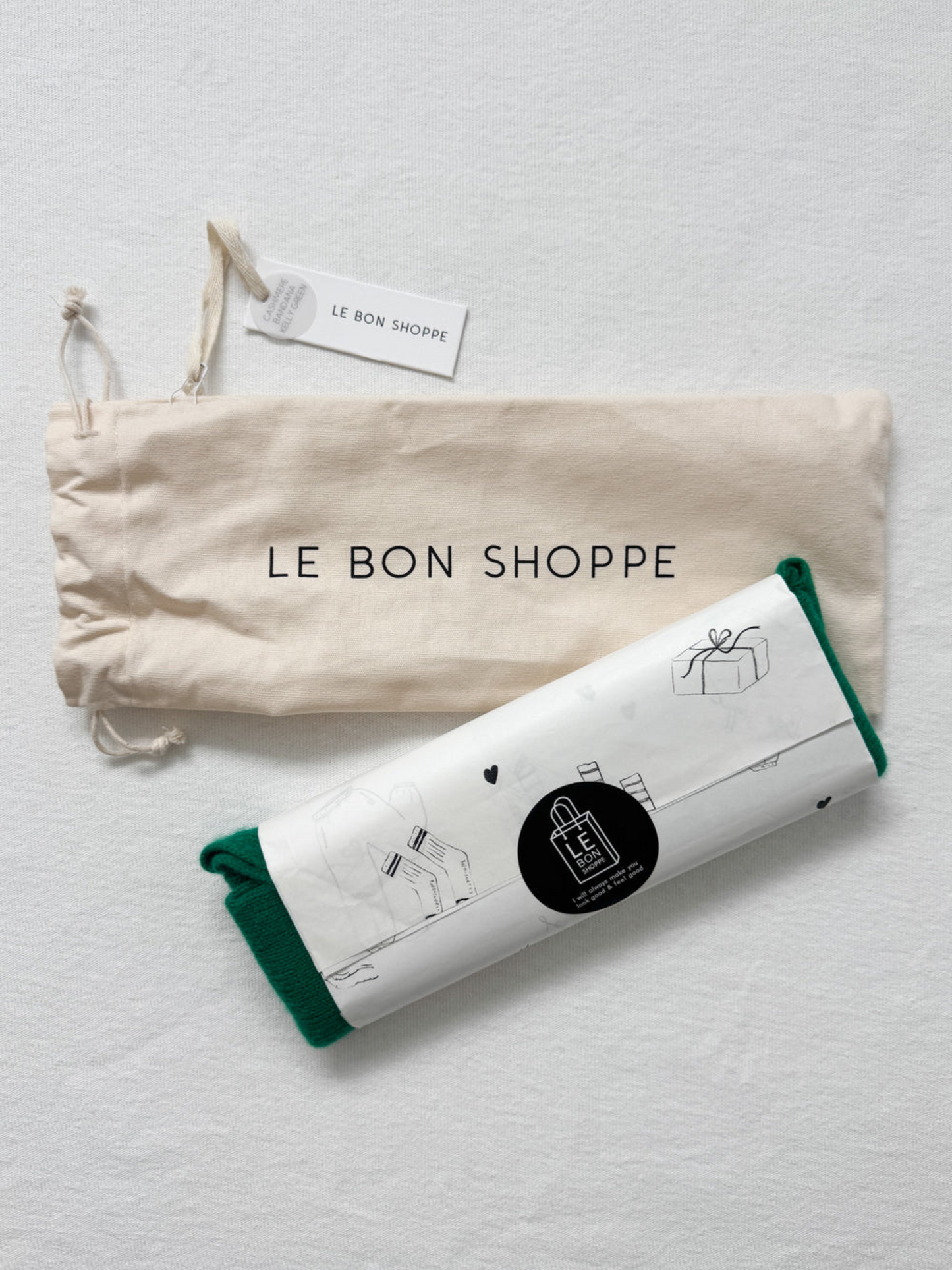 Cashmere Bandana | Kelly Green