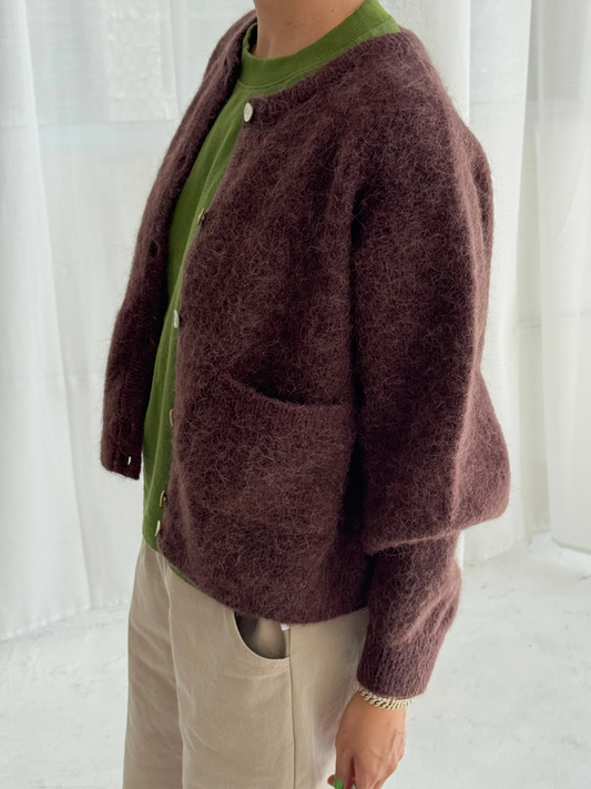 Amélie Alpaca Cardigan | Chocolate