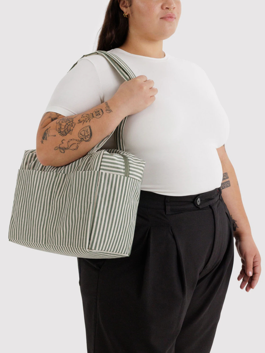 Everyday Cloud Bag Sage Stripe