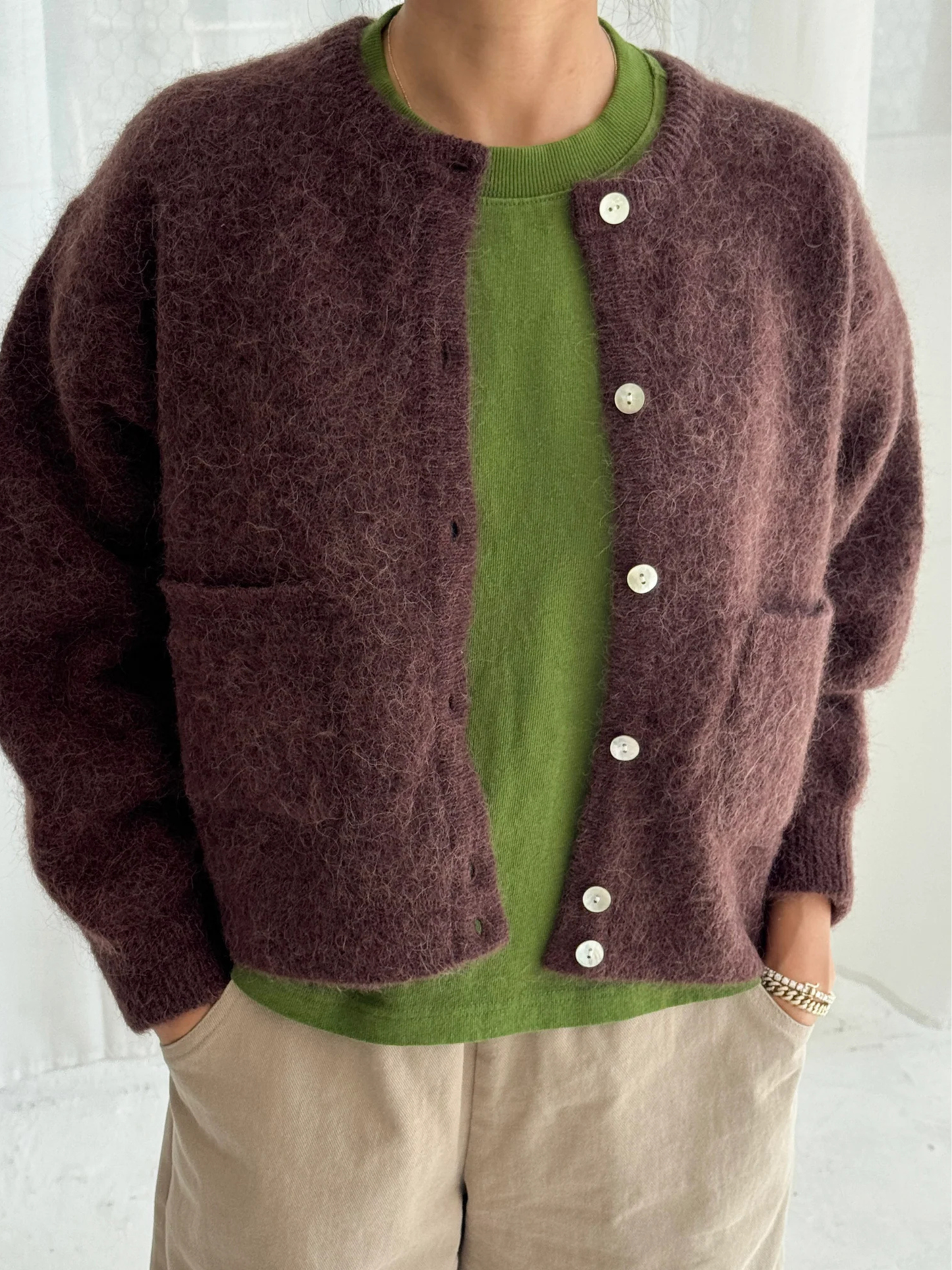 Amélie Alpaca Cardigan | Chocolate