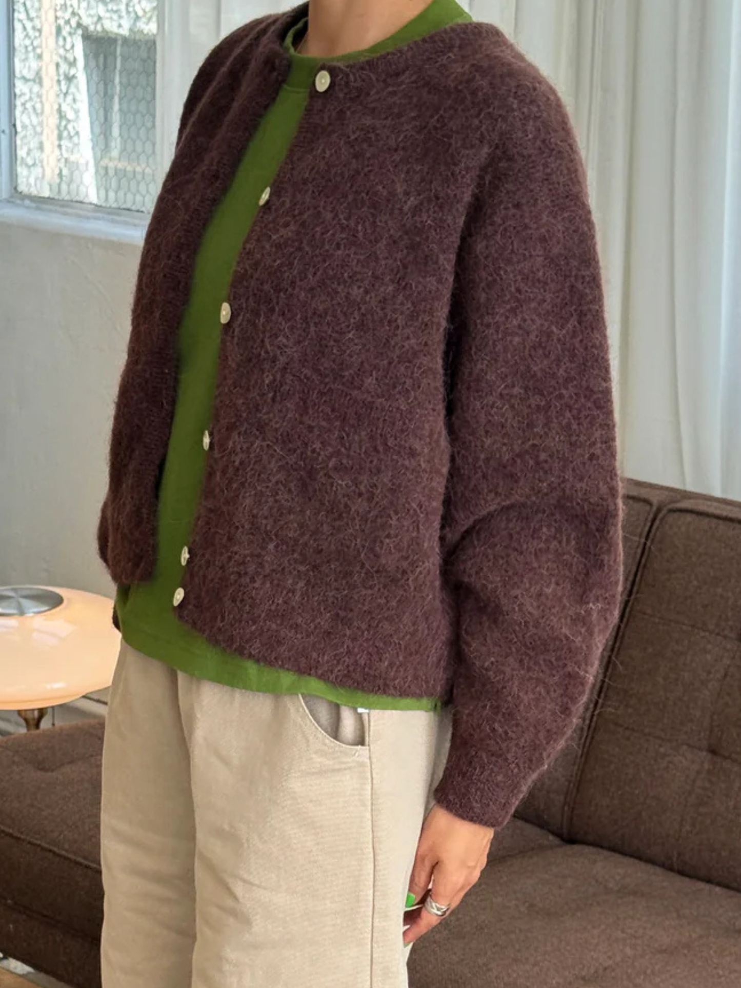 Amélie Alpaca Cardigan | Chocolate