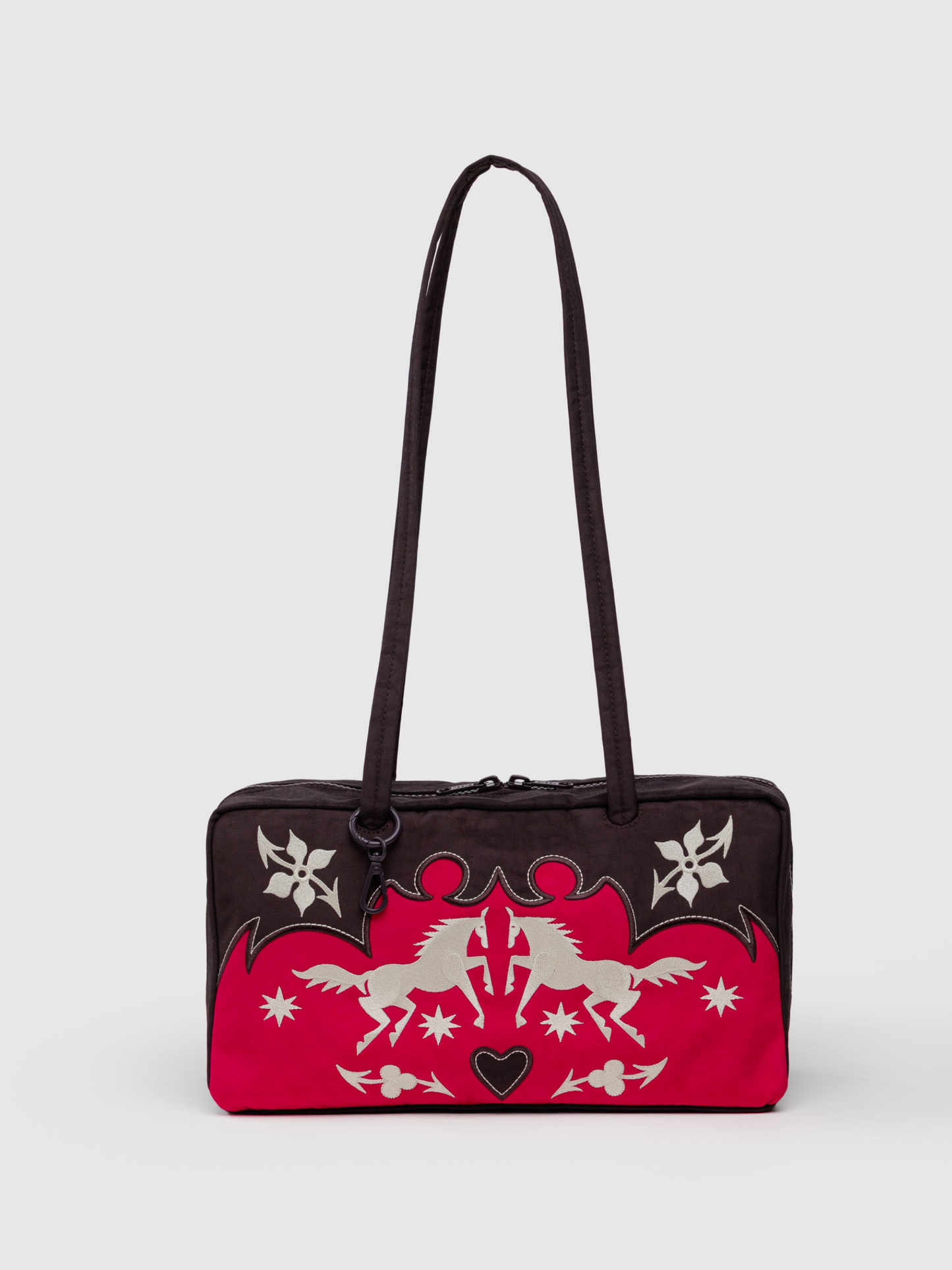Nylon Bowler Bag | Western Appliqué