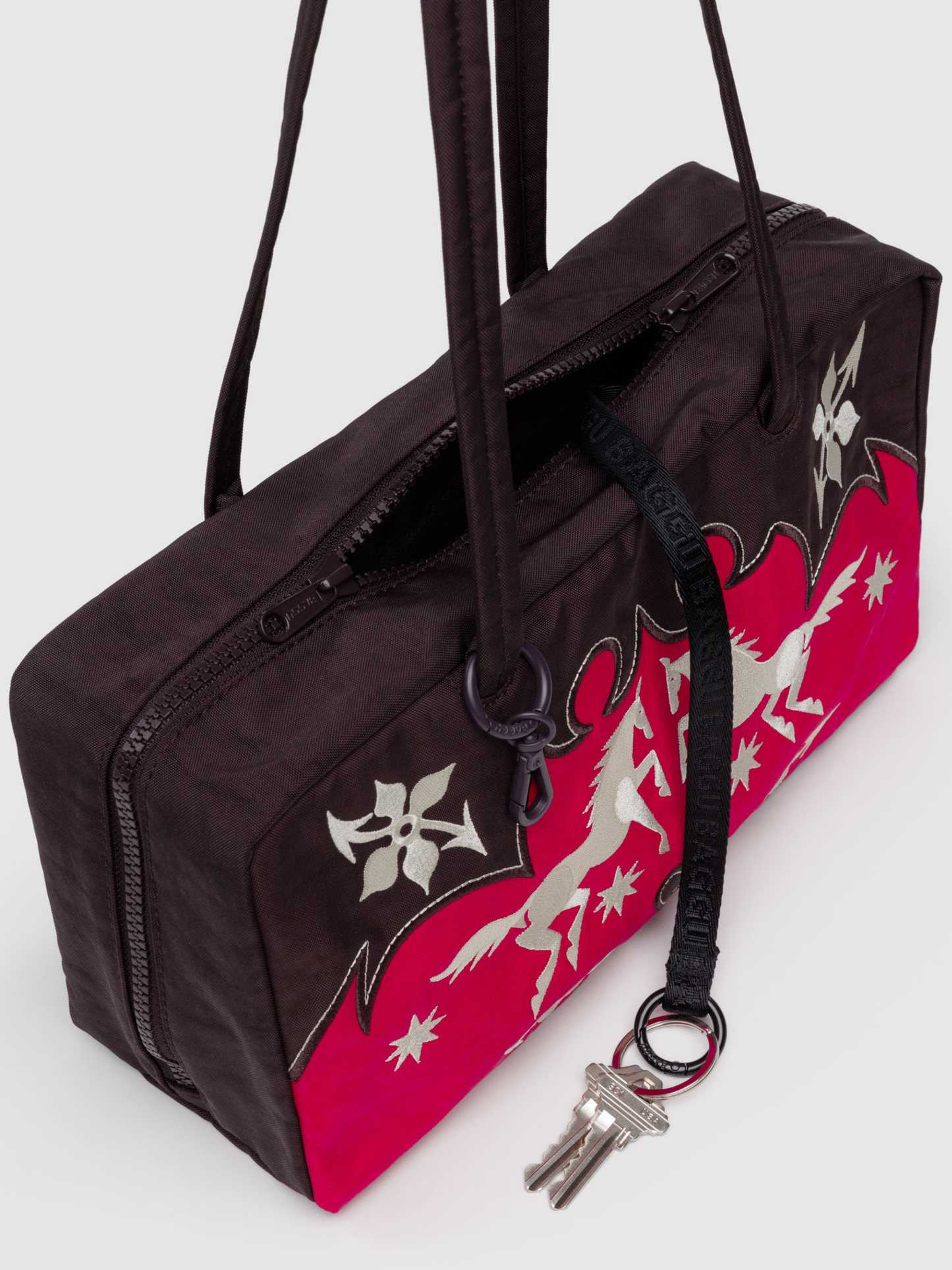 Nylon Bowler Bag | Western Appliqué