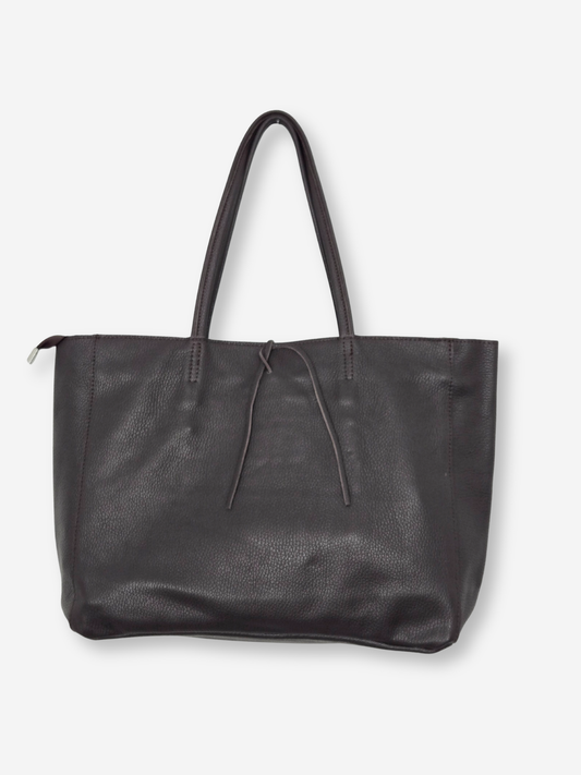 Cowhide Tote Bag | Coffee
