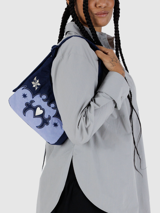Mini Nylon Shoulder Bag | Western Appliqué