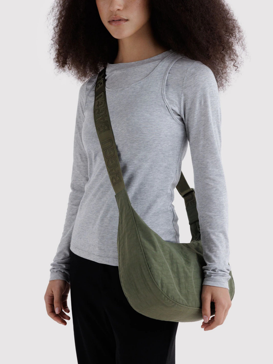 Medium Nylon Crescent Bag Caper