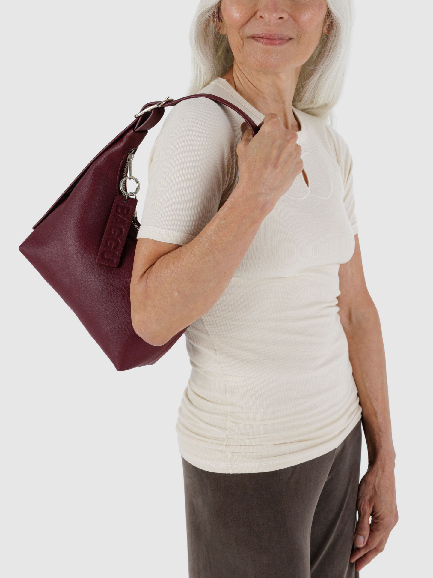 Mini Leather Shoulder Bag | Mahogany