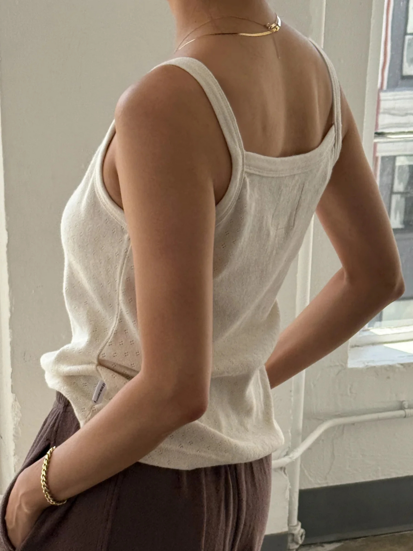 Pointelle Eve Cami | Naturel