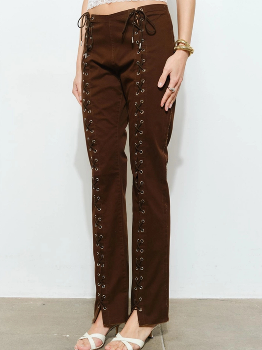 Solace Lace-up Pant Brown