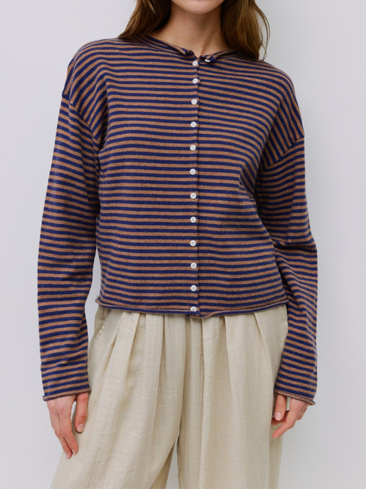 Elisa Cardigan | Brown Navy