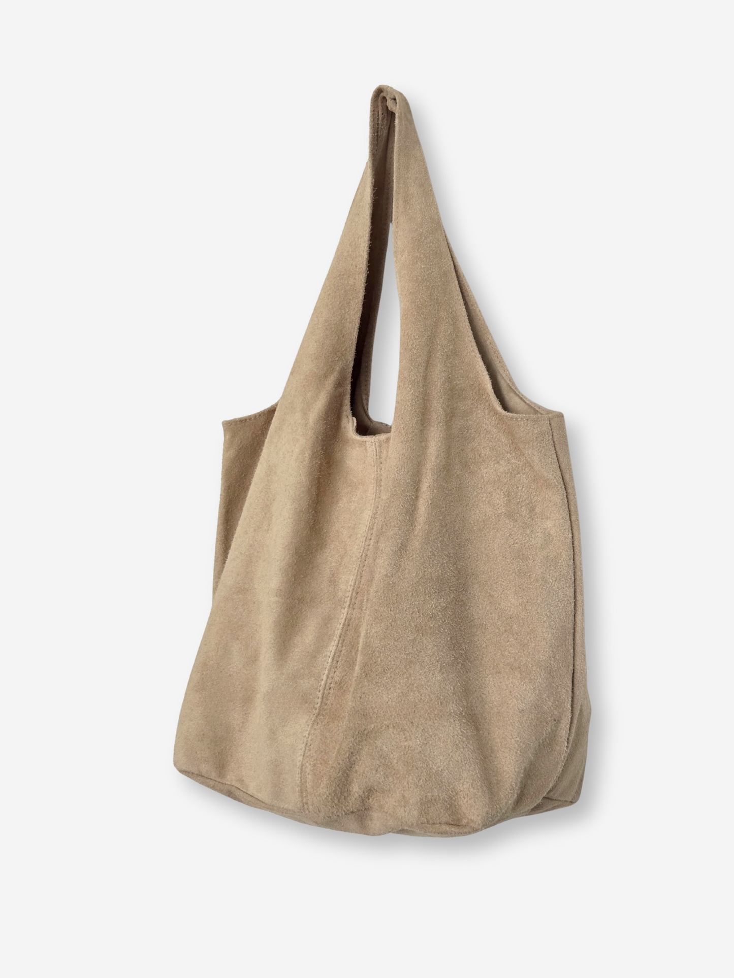 Suede Leather Boho Bag | Beige