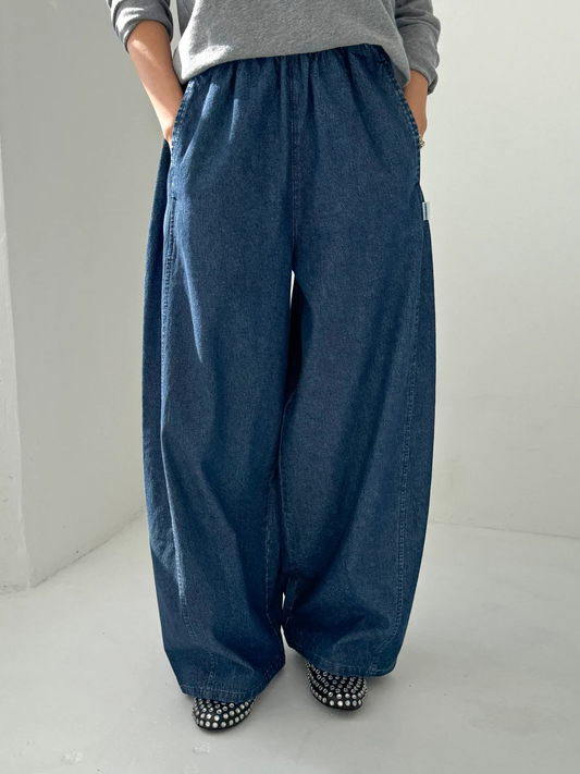 Parachute Pants | Blue Denim