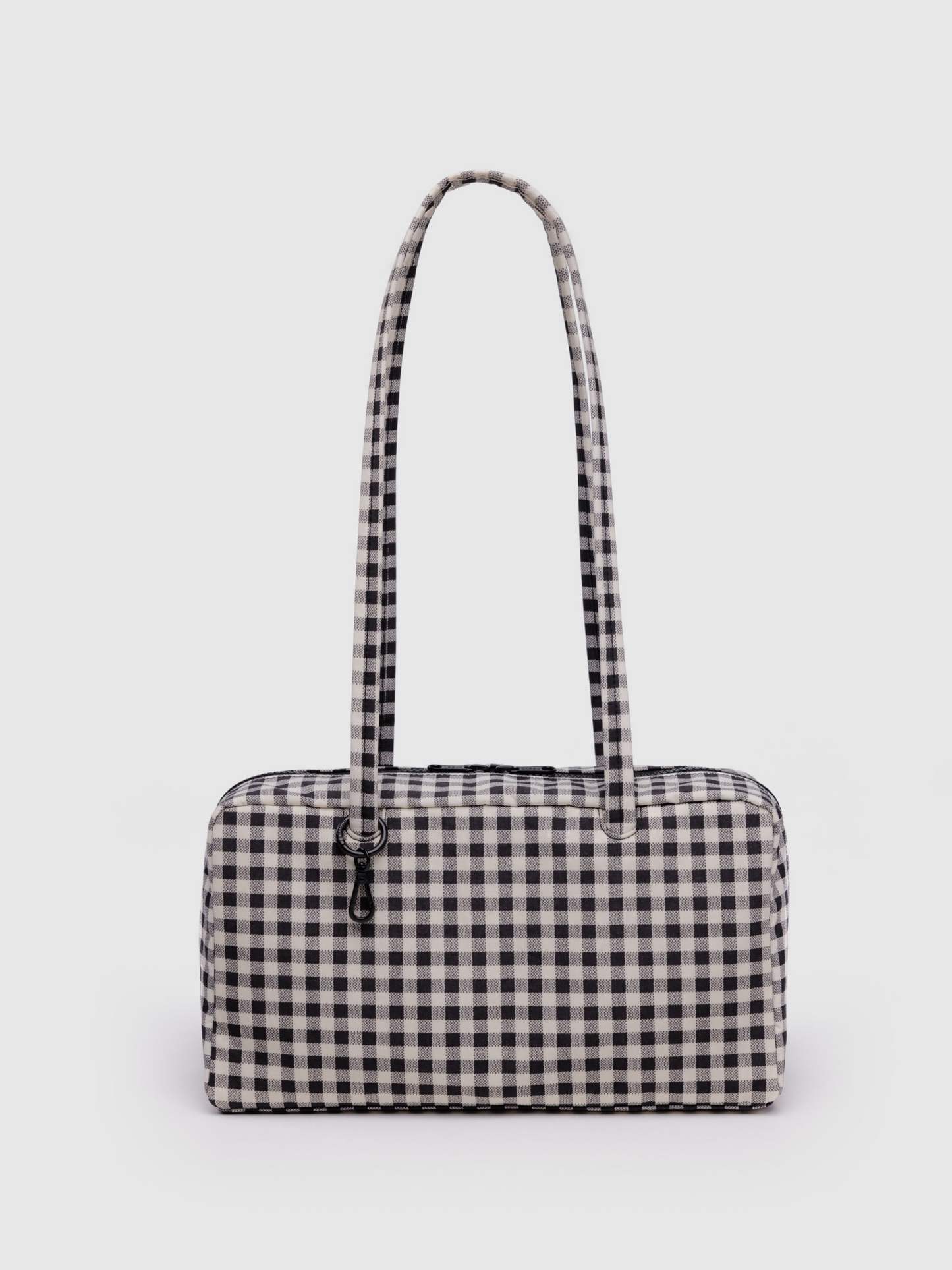 Nylon Bowler Bag | Black & White Gingham