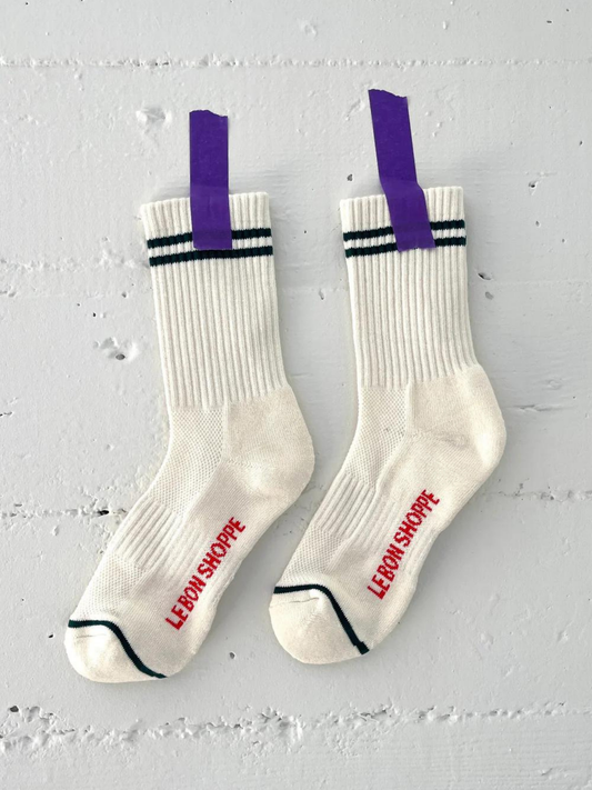 Boyfriend Socks | Parchment