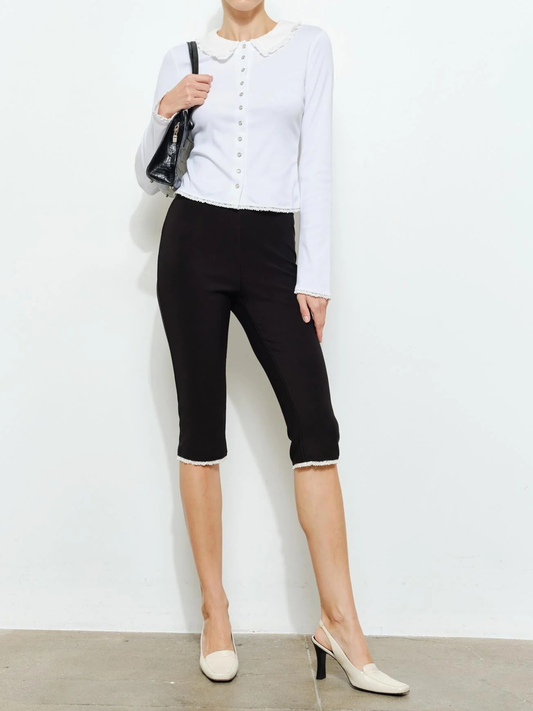 Eliza Lace Trim Capri