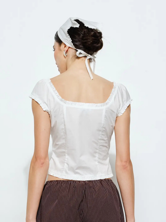 Ingrid Ruffle Top & Head Scarf
