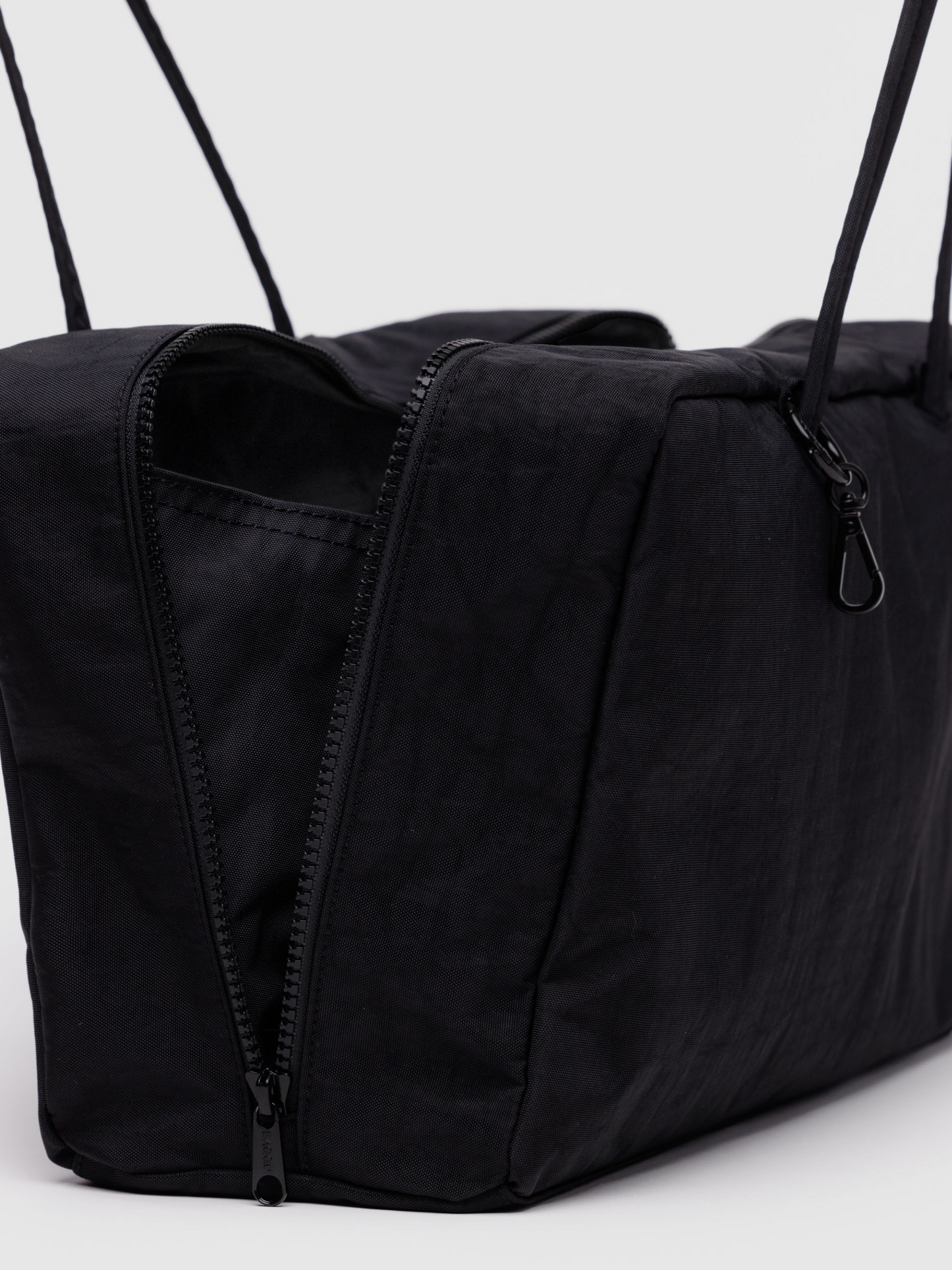 Medium Nylon Bowler Bag | Black