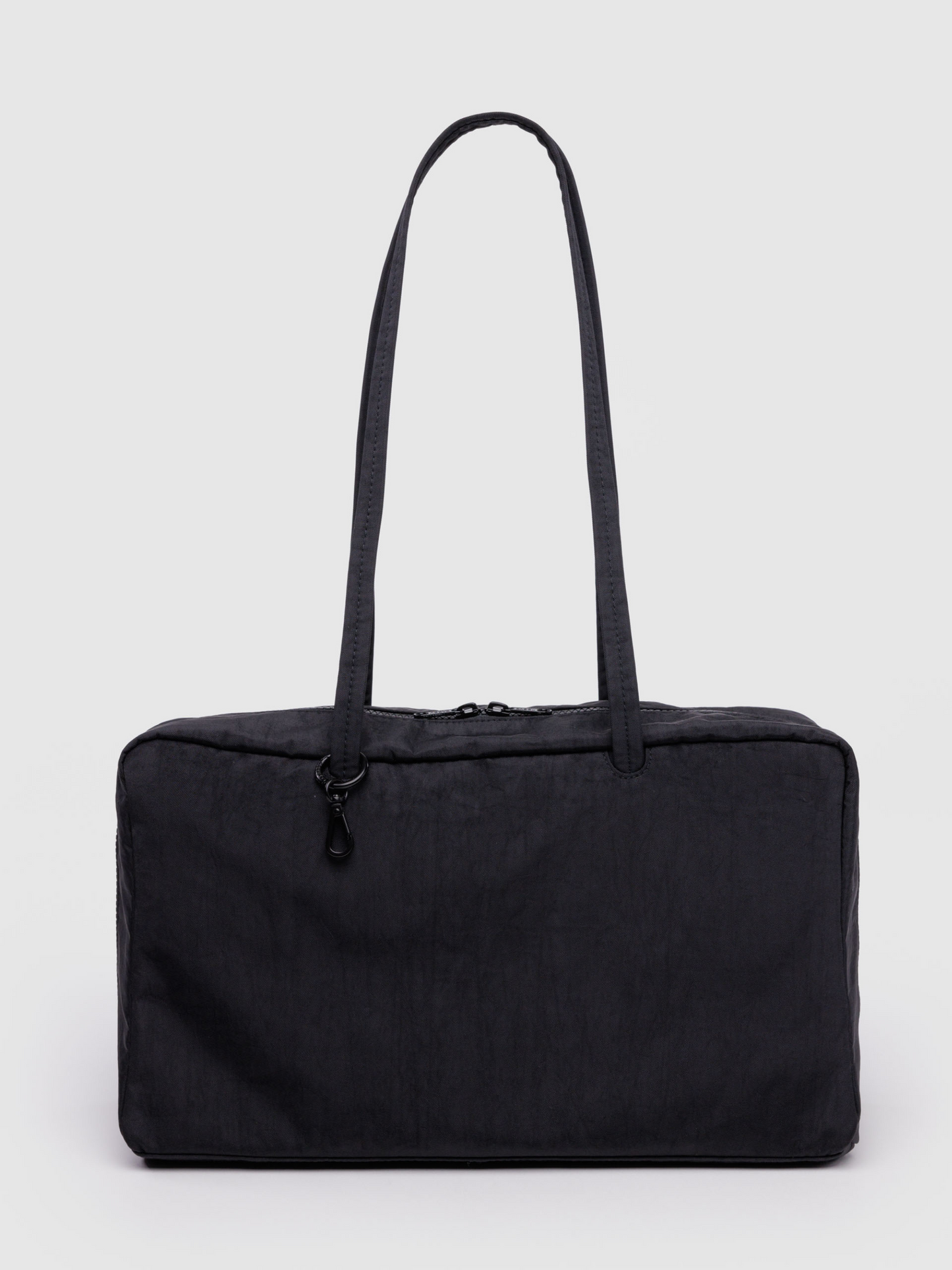 Medium Nylon Bowler Bag | Black