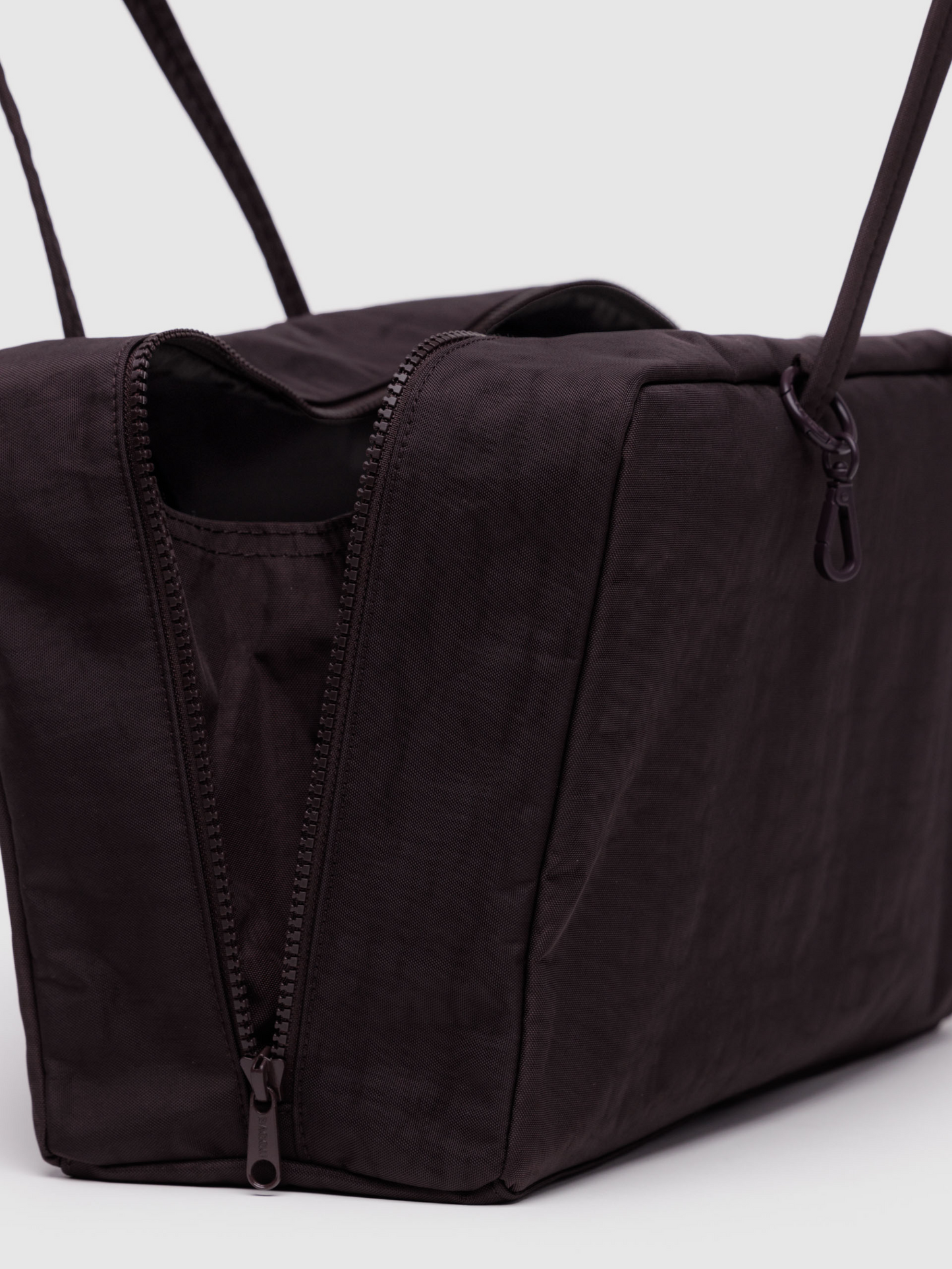 Medium Nylon Bowler Bag | Chocolate Plum