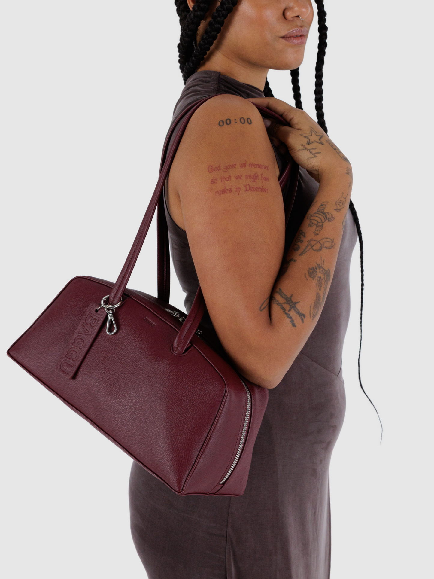 Leather Bowler Bag | Mahogany