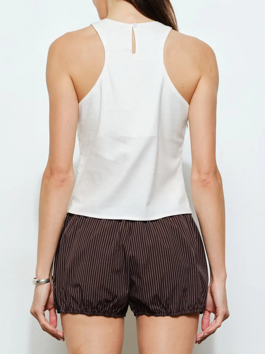 Thomsen Buckle Tank Top | White