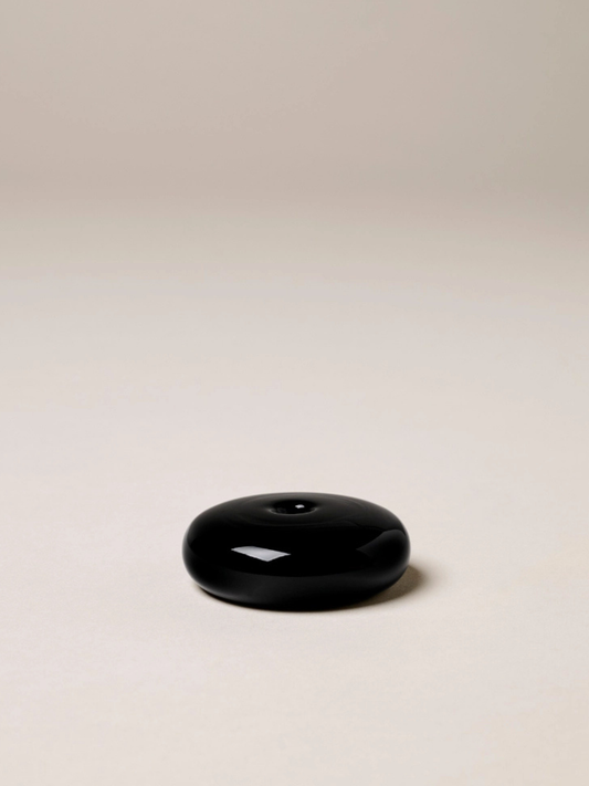 Glass Vessel Incense Holder | Black