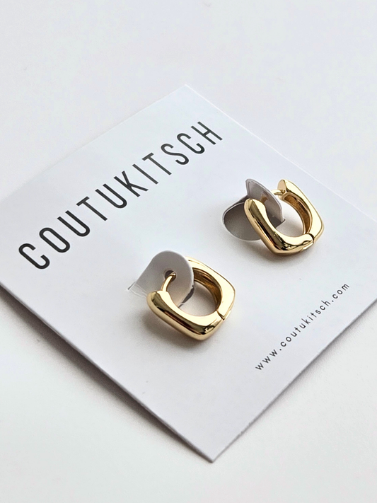 004 | mini square huggie hoops