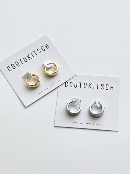 009 | simple dome huggie hoops