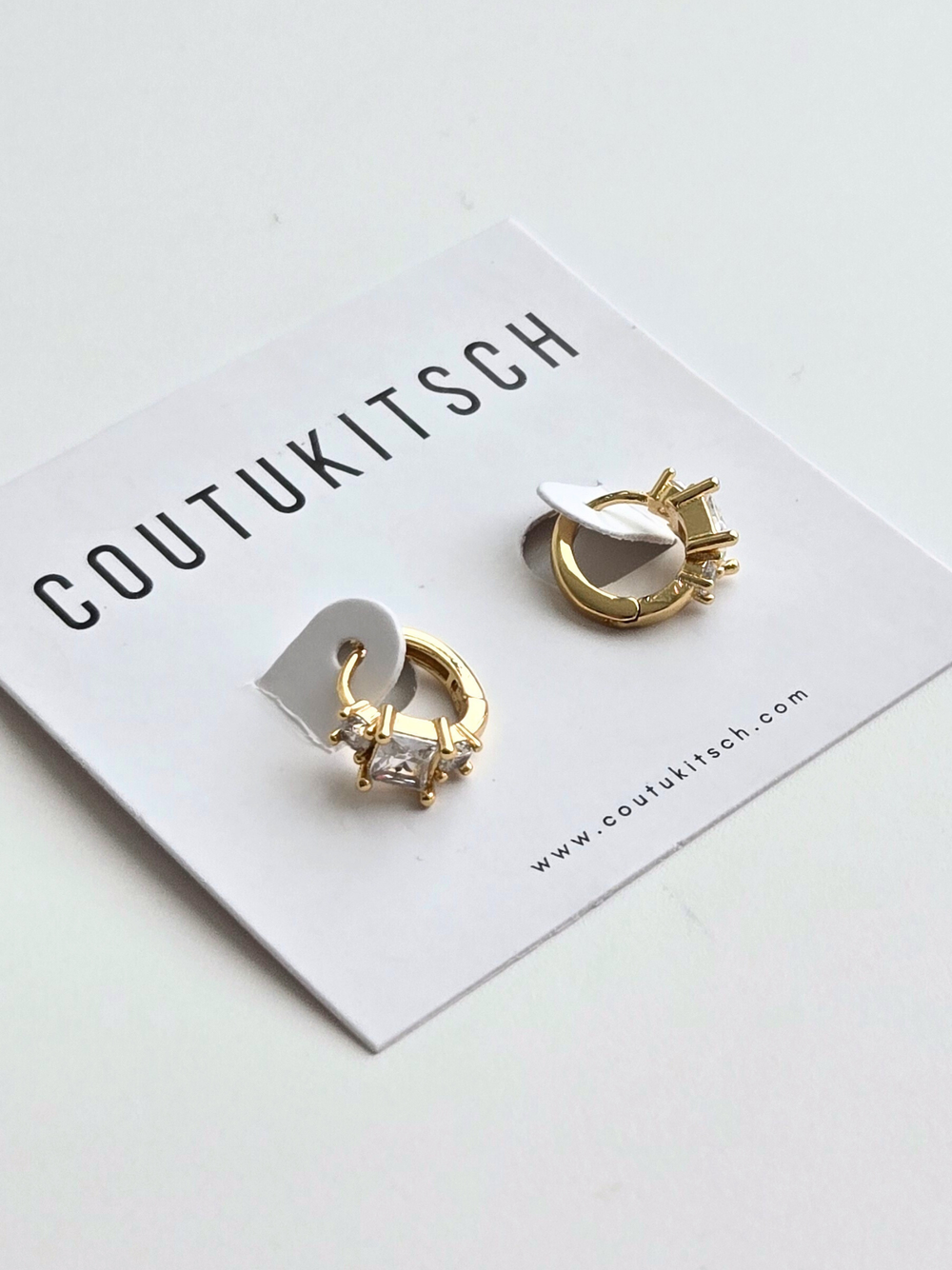 011 | mini chunky crystal hoops